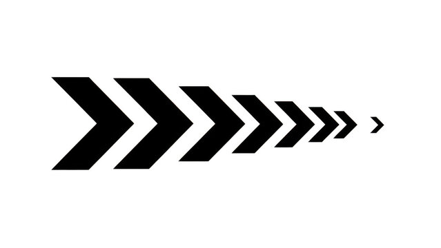 Modern black forward arrow icon set
