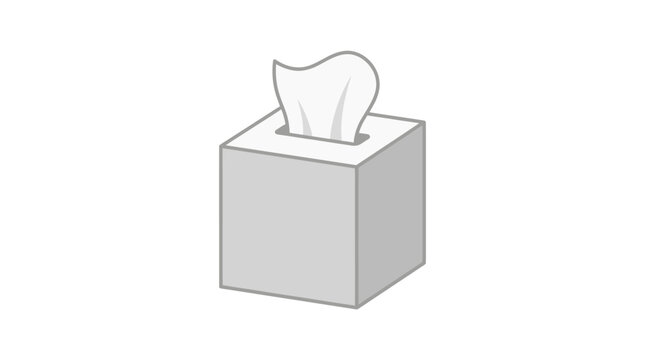 Tissue Box Flat Vector Illustration