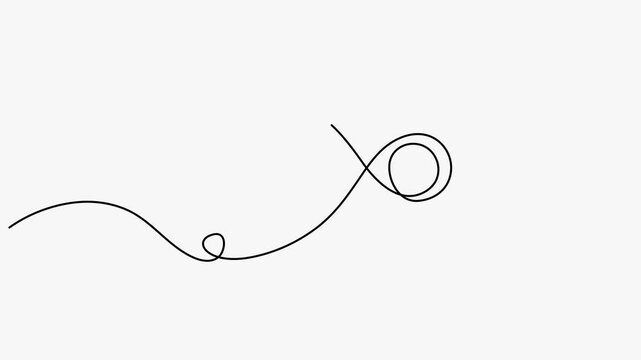 Continuous One Line Drawing Infinity Symbol With Gear Wheel DevOps Automation Process Technology Concept Art