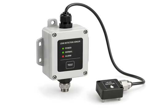 Industrial Leak Detection Sensor for Liquid Cooling Isolated on White Background