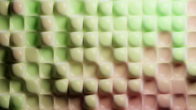 Colorful sensory button grid loop with soft rounded cubes
