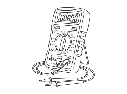 Digital multimeter tool for electrical measurement and testing