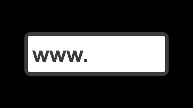 Website Address Bar with WWW and Cursor Icon.