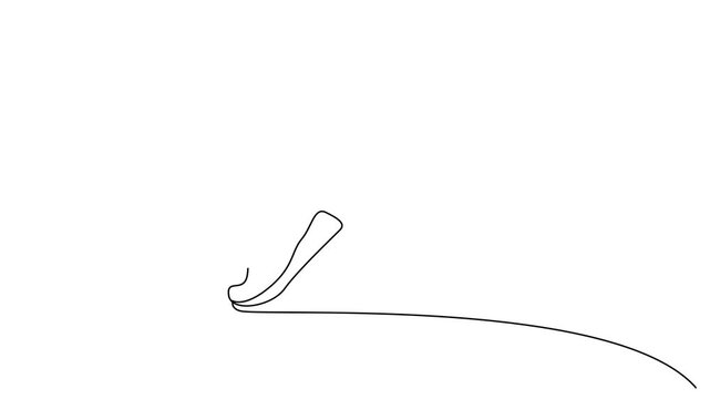 person man runner start run wait sport activity one line art 2d video animation motion