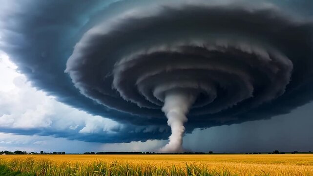 Forming Tornado on Rural Plain