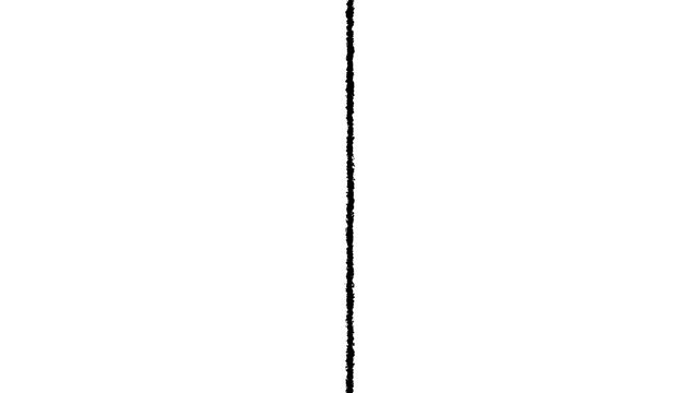hand drawn vertical straight line animation