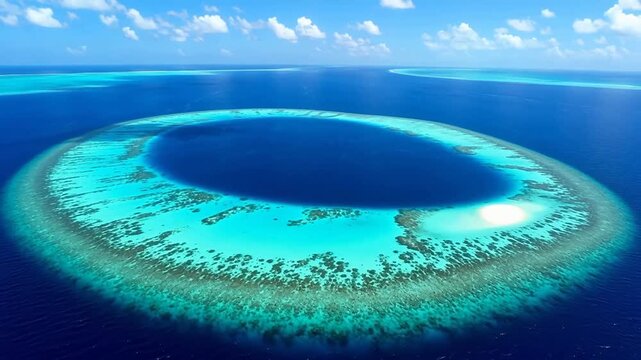 Aerial View of Deep Blue Lagoon Jewel