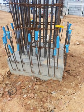 The formwork is securely supported and the rebar is properly tied in accordance with engineering specifications