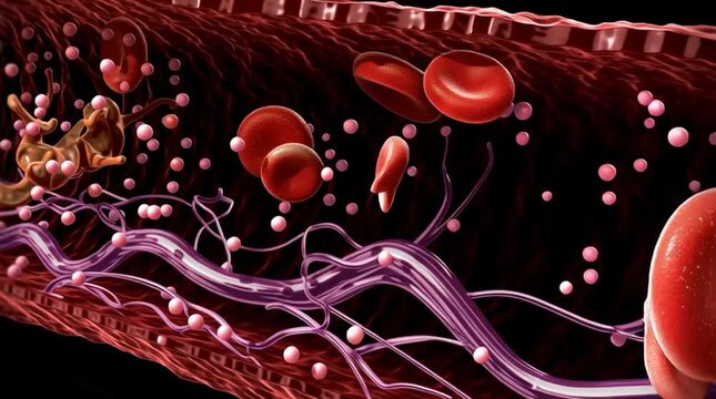 Dynamic of human blood vessel.