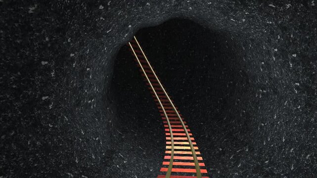 起伏の激しいトンネルを高速で抜けて出口へ