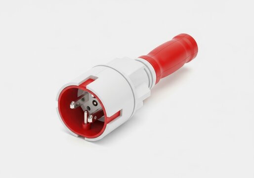 Heavy duty industrial three phase electrical power plug