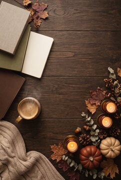 Cozy Halloween Coffee with Ghost Latte Art and Pumpkins