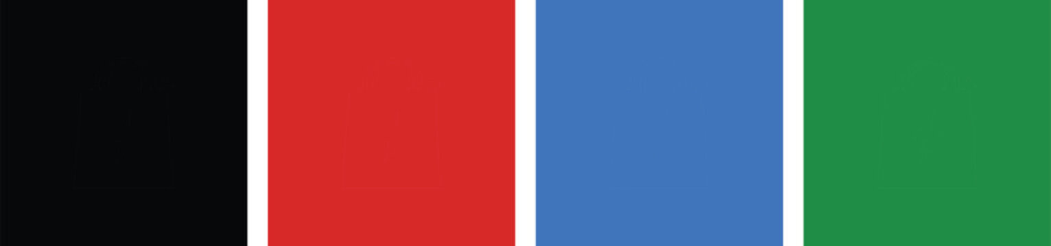 Collection of vertical color bars in various hues with clean lines vector illustration.
