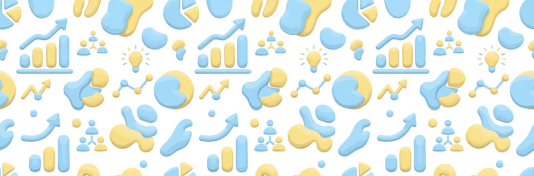 Business Growth Icons Pattern