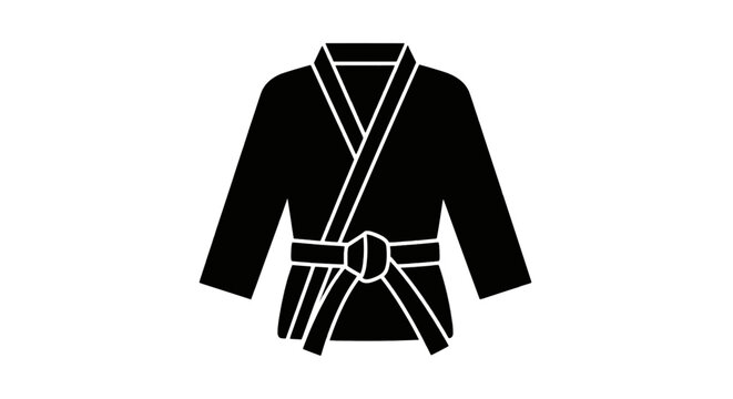 Vector illustration of martial arts kimono or judo gi icon on a transparent background