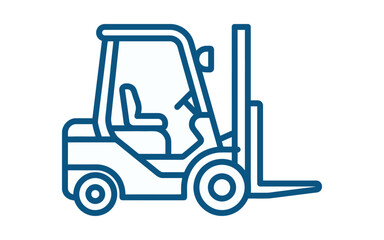 Naklejka premium Forklift Industrial Icon