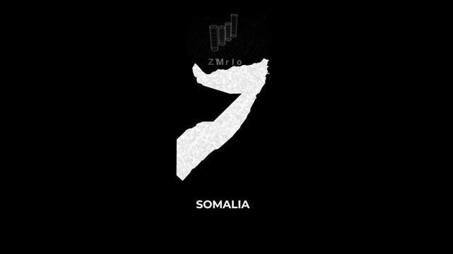 Somalia technology map with animated charts, graphs, statistics, and analytics showcasing economy, infrastructure, innovation, population, trade, energy, and national development