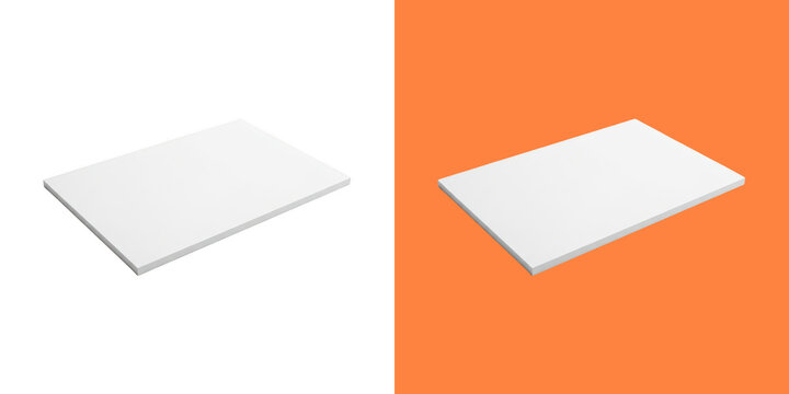 Blank white paper sheet template in isometric view for professional business document presentation and graphic design layout