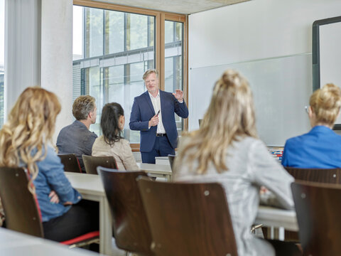 Business people having a workshop