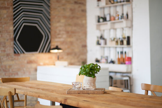 Indoor view of a modern individual bistro