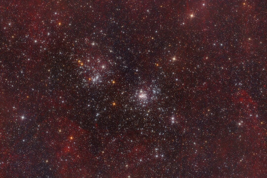Double open star cluster Caldwell 14 in Perseus