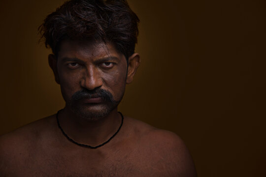 Portrait of Indian rural farmer