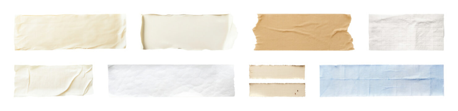 PNG Assorted torn paper tape pieces on transparent background