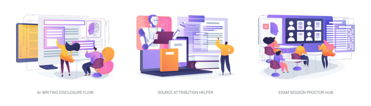 Data-Driven Learning Workflow abstract concept vector illustrations.
