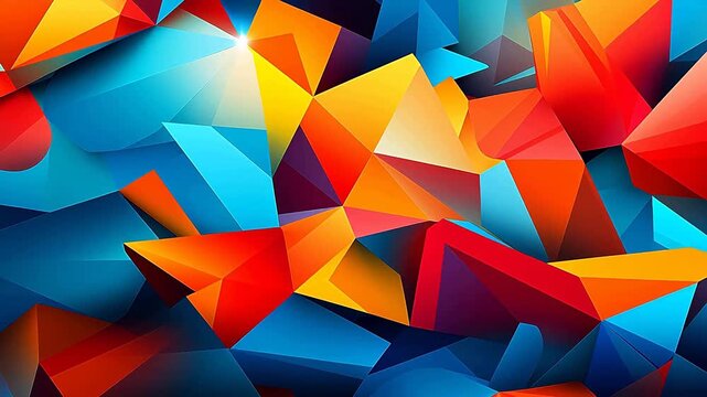 Digital colorful abstract geometric pattern texture background