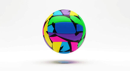 Fototapeta premium Colorful Soccer Ball in Air.