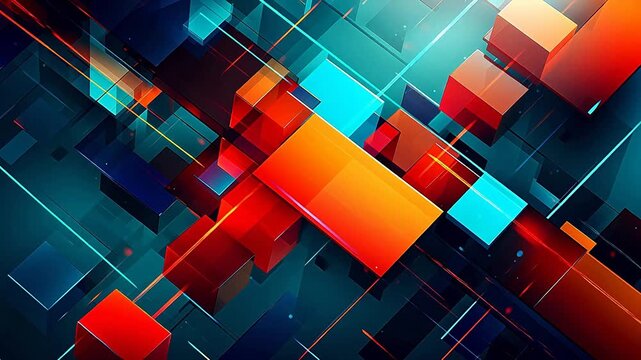 Digital colorful abstract geometric pattern texture background