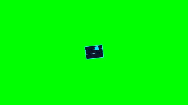 Digital Glitch Effect Animation on Green Screen Background.