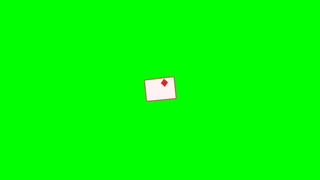 Animated Envelope Icon with Green Screen Background for Video Editing.