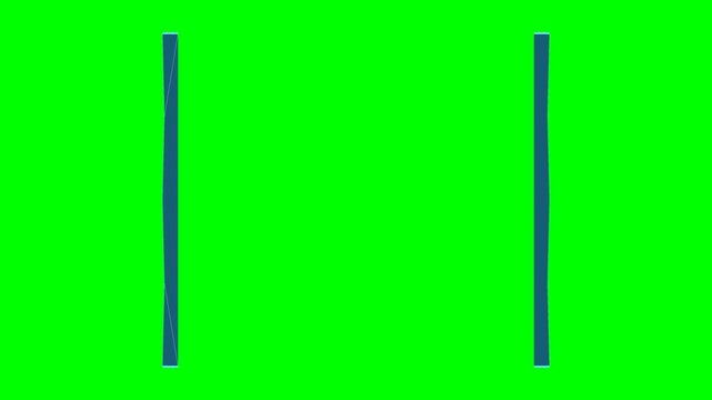 Abstract Geometric Shape Animation with Green Screen Background.