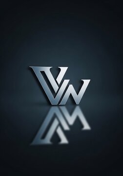 Reflective Ascension: A Gleaming Monogram's Echo