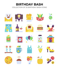 Fototapeta premium Birthday Bash. 25 Colorful Party Icons Collection