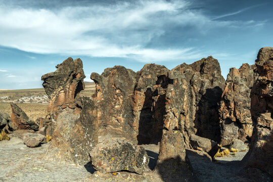 weathered eroded rocks
