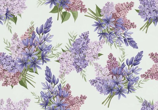 Whispers of Spring's Embrace: A Lilac Bloom Cascade
