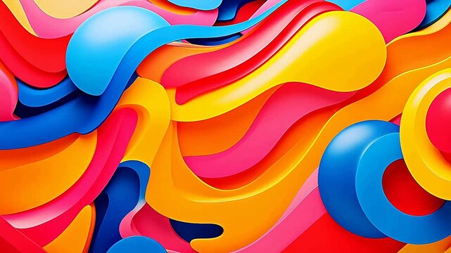 Digital colorful abstract expressionism geometric pattern  background