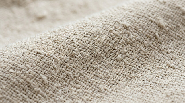 Natural Linen Fabric Texture Closeup | Rustic Organic Textile Detail