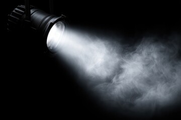 Obraz premium Stage light beam in smoky dark atmosphere
