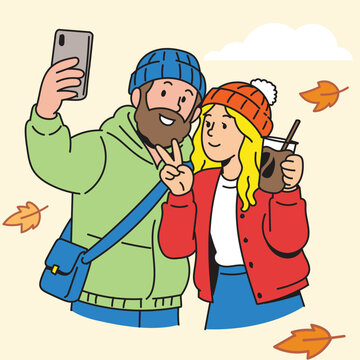 Autumn Coffee Selfie