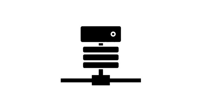 Vector illustration of server icon on a transparent background