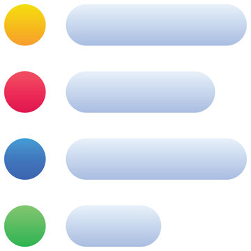 Gradient color illustration for List menu