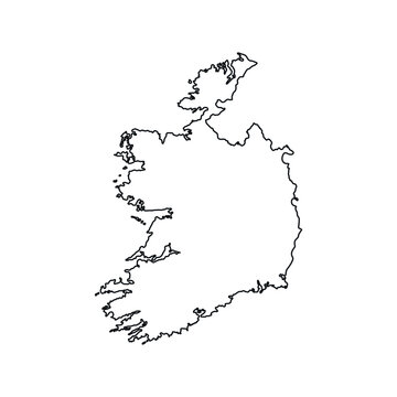 Map of Ireland only country border