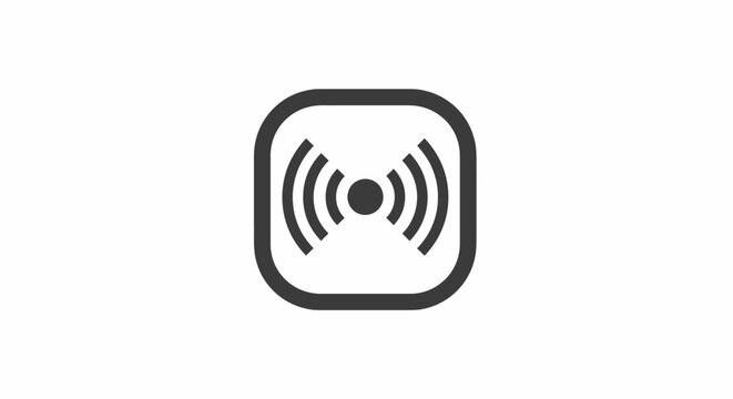Wireless internet connectivity symbol logo.