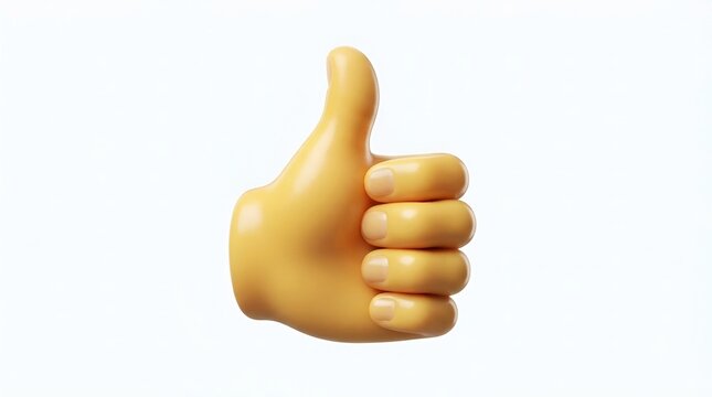 Stylized Yellow 3D Rendering of an Isolated Hand Showing the Middle Finger, Symbolizing Rudeness, Protest, or Defiance on a White Background