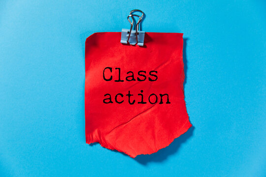 white sheet of paper displaying class action