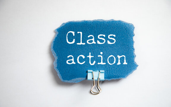 white sheet of paper displaying class action