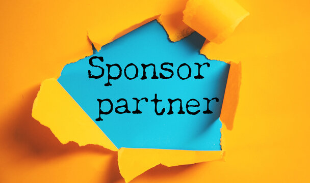 white paper sign with sponsor partner message
